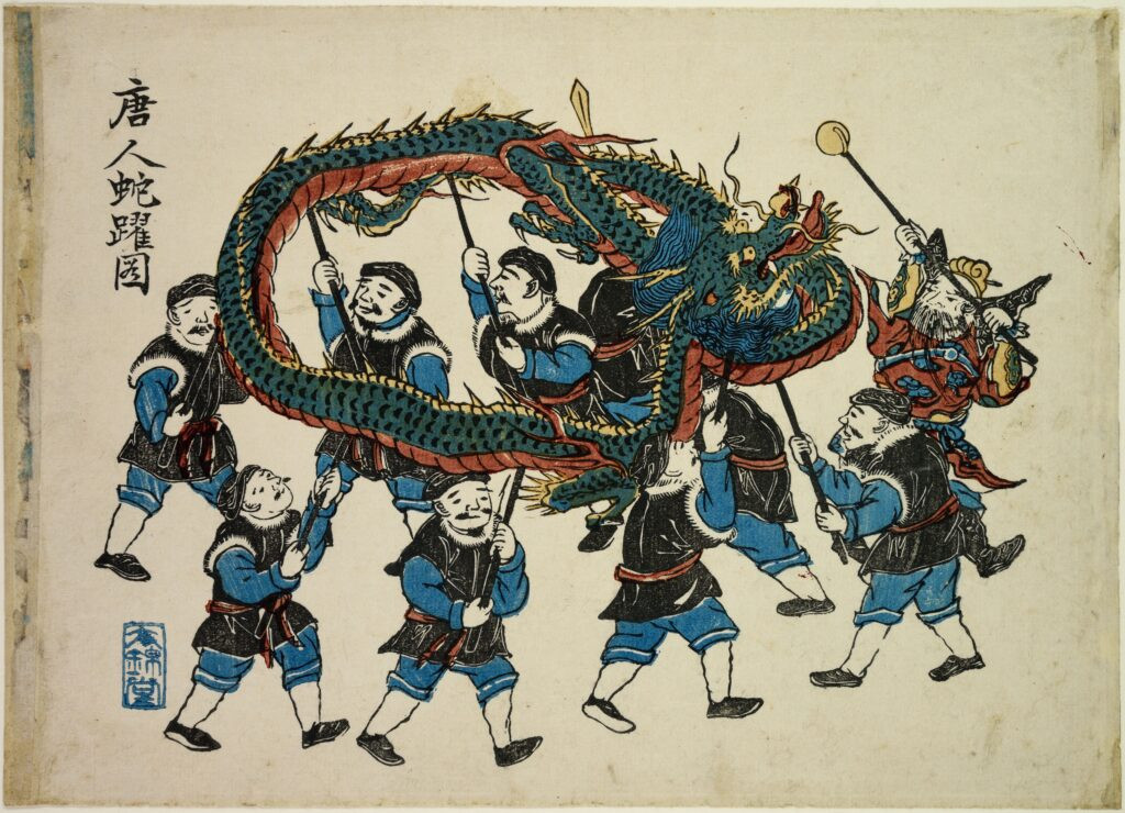 Variety of dragon dance puppets showcasing different styles and sizes