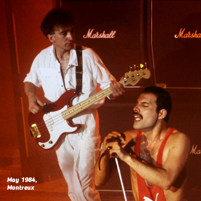 San Remo performance, capturing John Deacon's enjoyment and understated dance energy