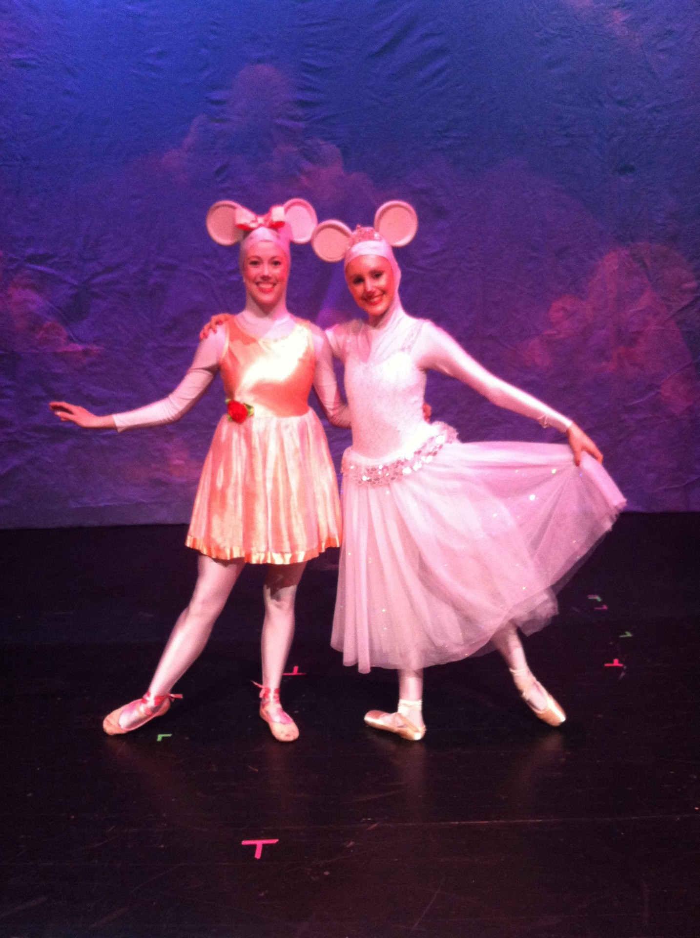 Taylor Gordon (right) as Serena Silvertail in the current national tour of “Angelina Ballerina, The Musical&quot;.