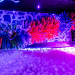 Guests enjoying the newly renovated ball pit at Concourse Dance Bar in Philadelphia.