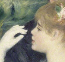 Shadow detail from &quot;Dance in the City,&quot; suggesting a hidden yearning and dream of a kiss.