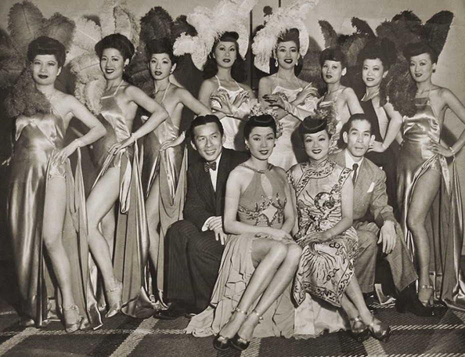 Kubla Khan performers, 1950. Owner Eddie Pond is seated at right in the light-colored suit. The club closed not long after this photo.