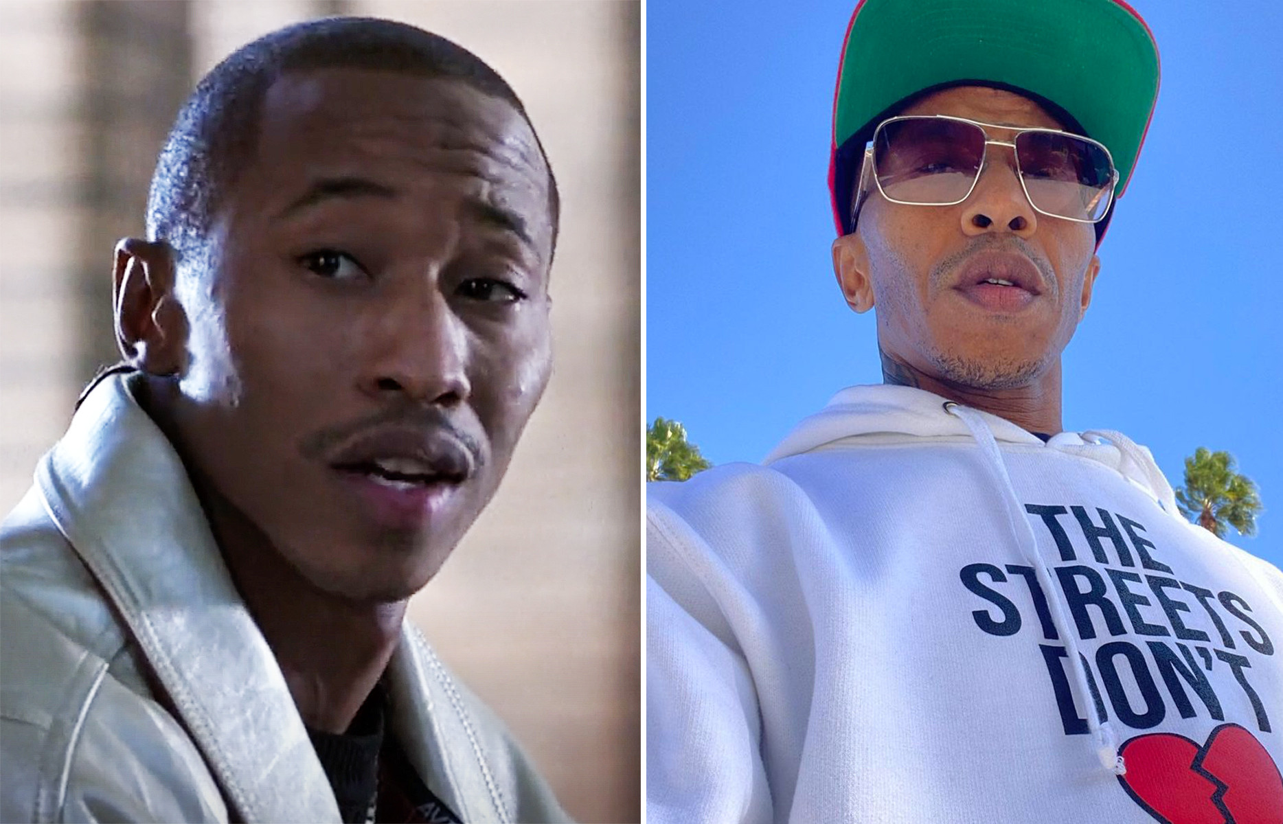 Fredro Starr in Save the Last Dance and a recent photo, showcasing his continued music and acting career