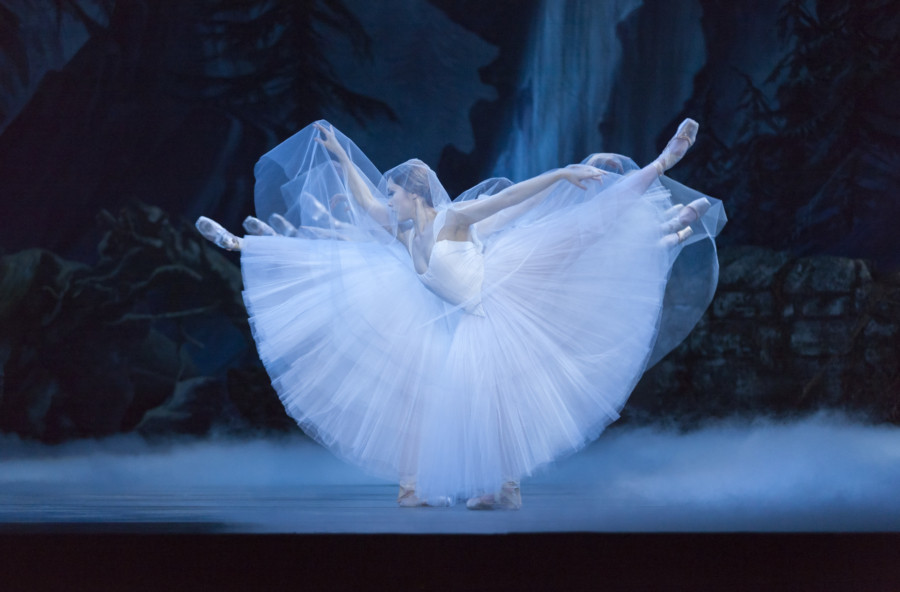 Dancers in Giselle rehearsal at Oregon Ballet Theatre, showcasing ballet performance in Chicago