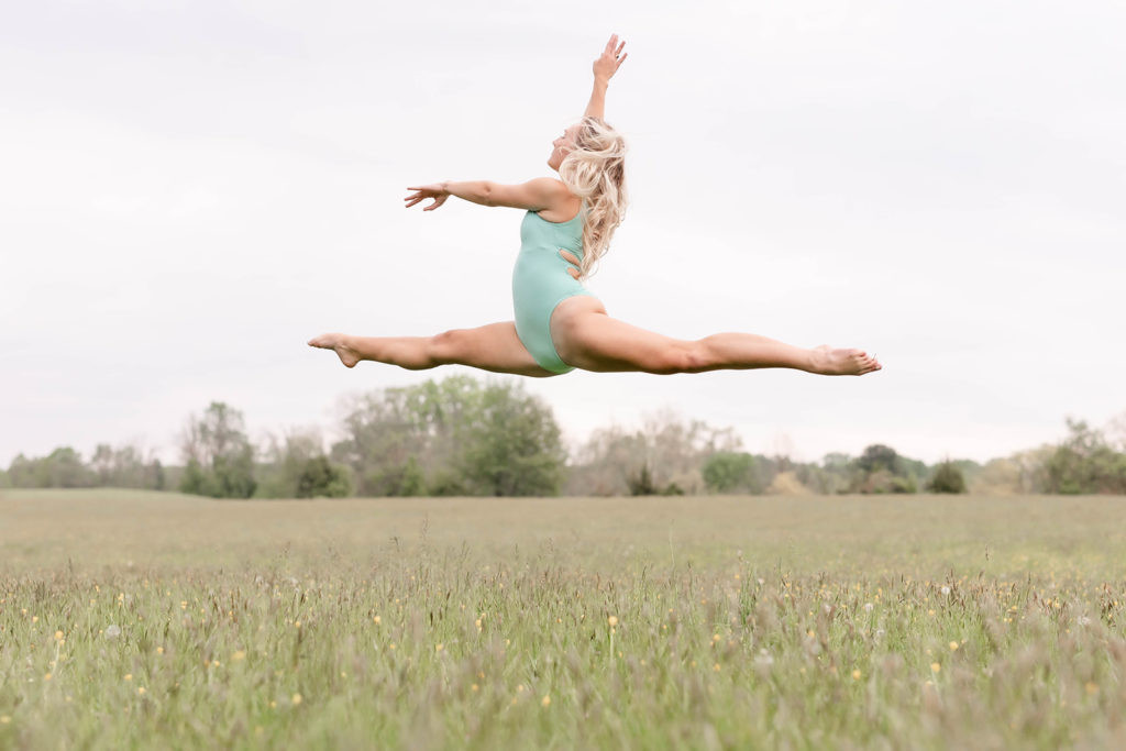 Outdoor dance photography utilizing natural light and environment.