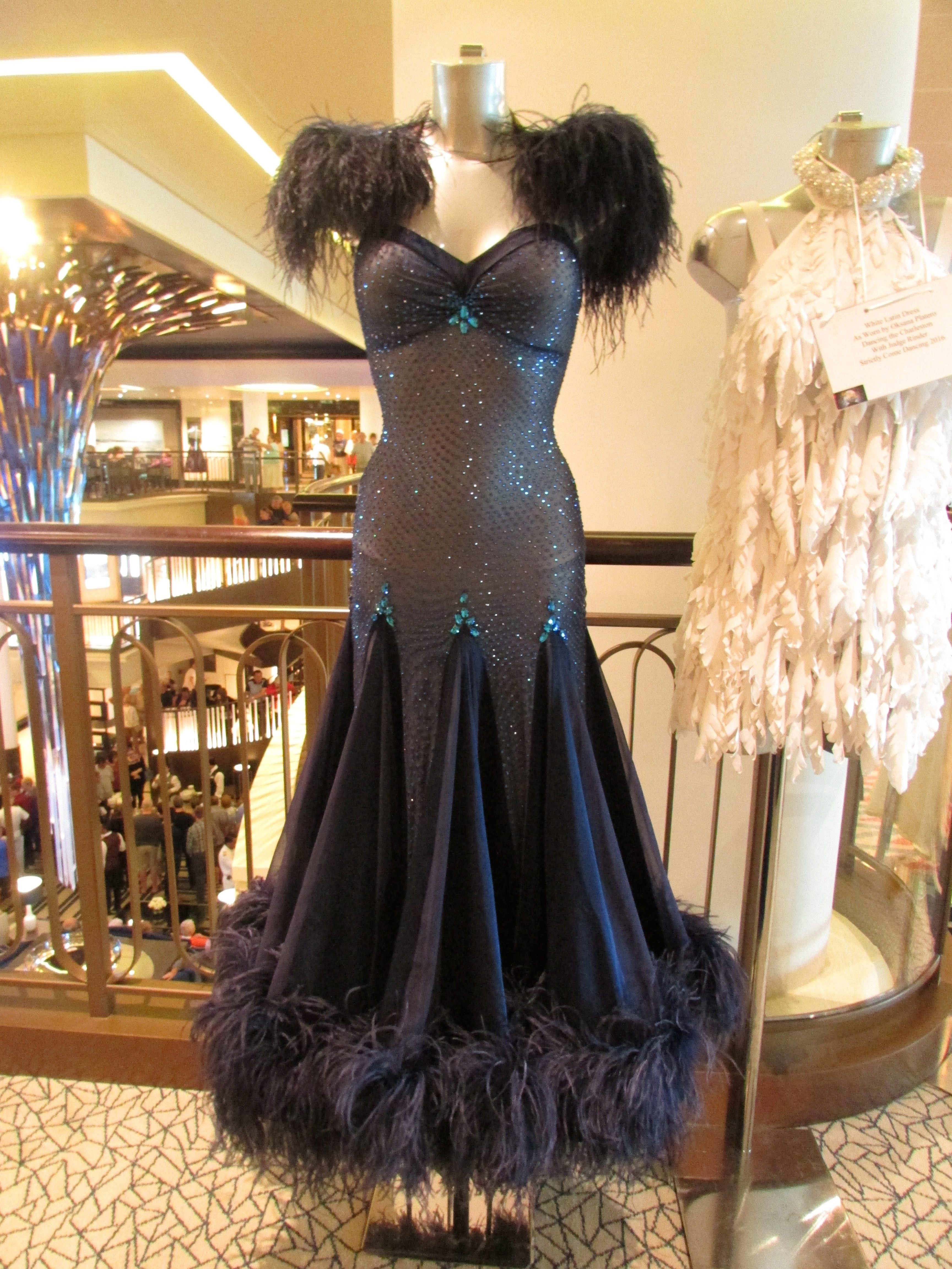 Full view of Joanne Clifton's stunning show dance dress, emphasizing the overall impact and stage presence of a Strictly Come Dancing costume.