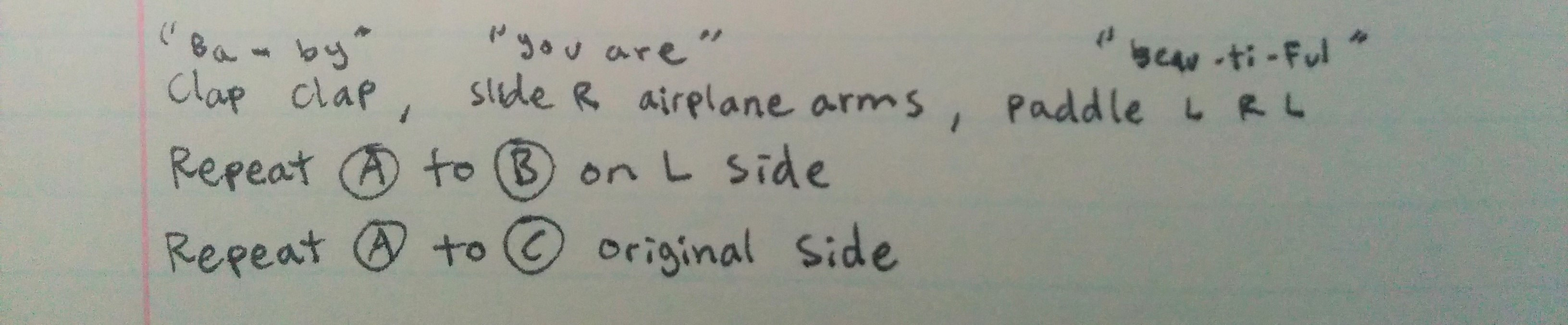 Paper with writing. 