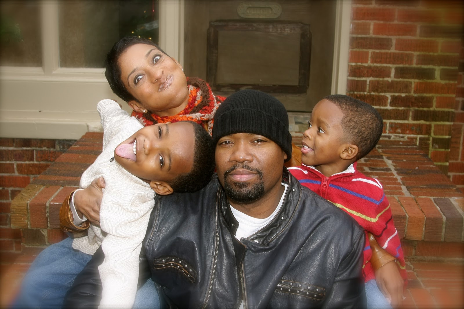 The author with her husband and children, representing the love she found.