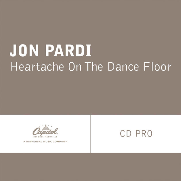 Jon Pardi's single &quot;Heartache on the Dance Floor&quot; album art, highlighting the song title and artist name