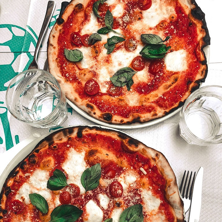Delicious pizza served at Joyland restaurant