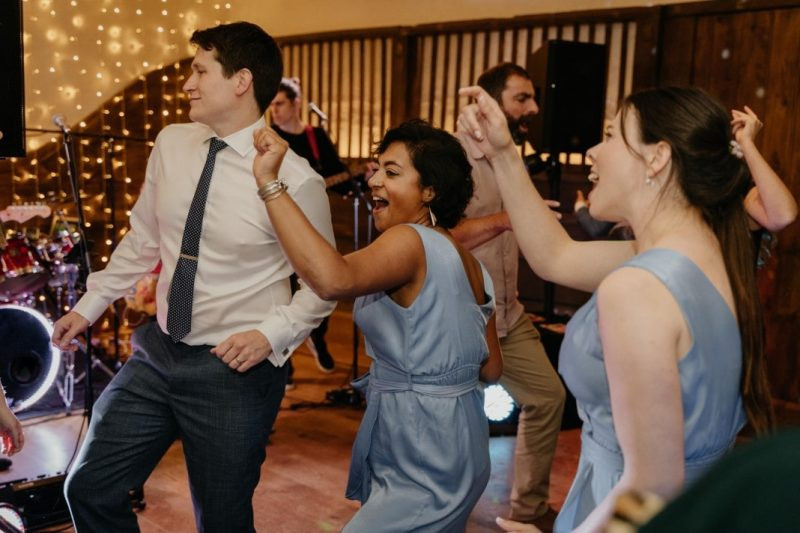 Couple sharing last dance at wedding reception
