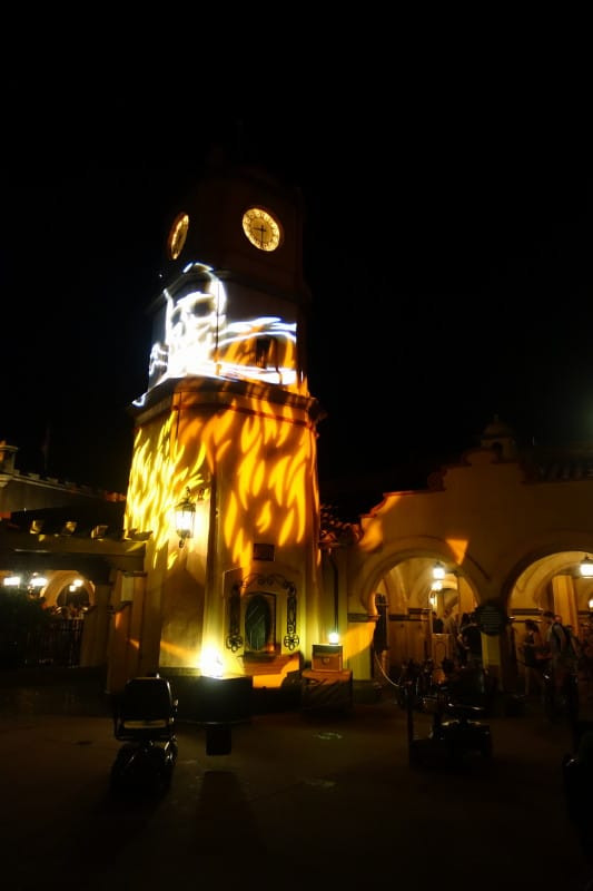 Fireworks Projection on Cinderella Castle