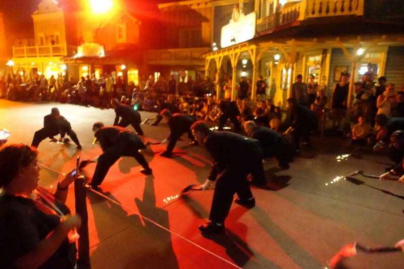 Ghostly Figures in Halloween Parade