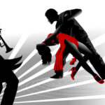 Passionate salsa dancer in motion, highlighting the energy and movement of what is often considered a Latin dance, but this article explores its American roots.