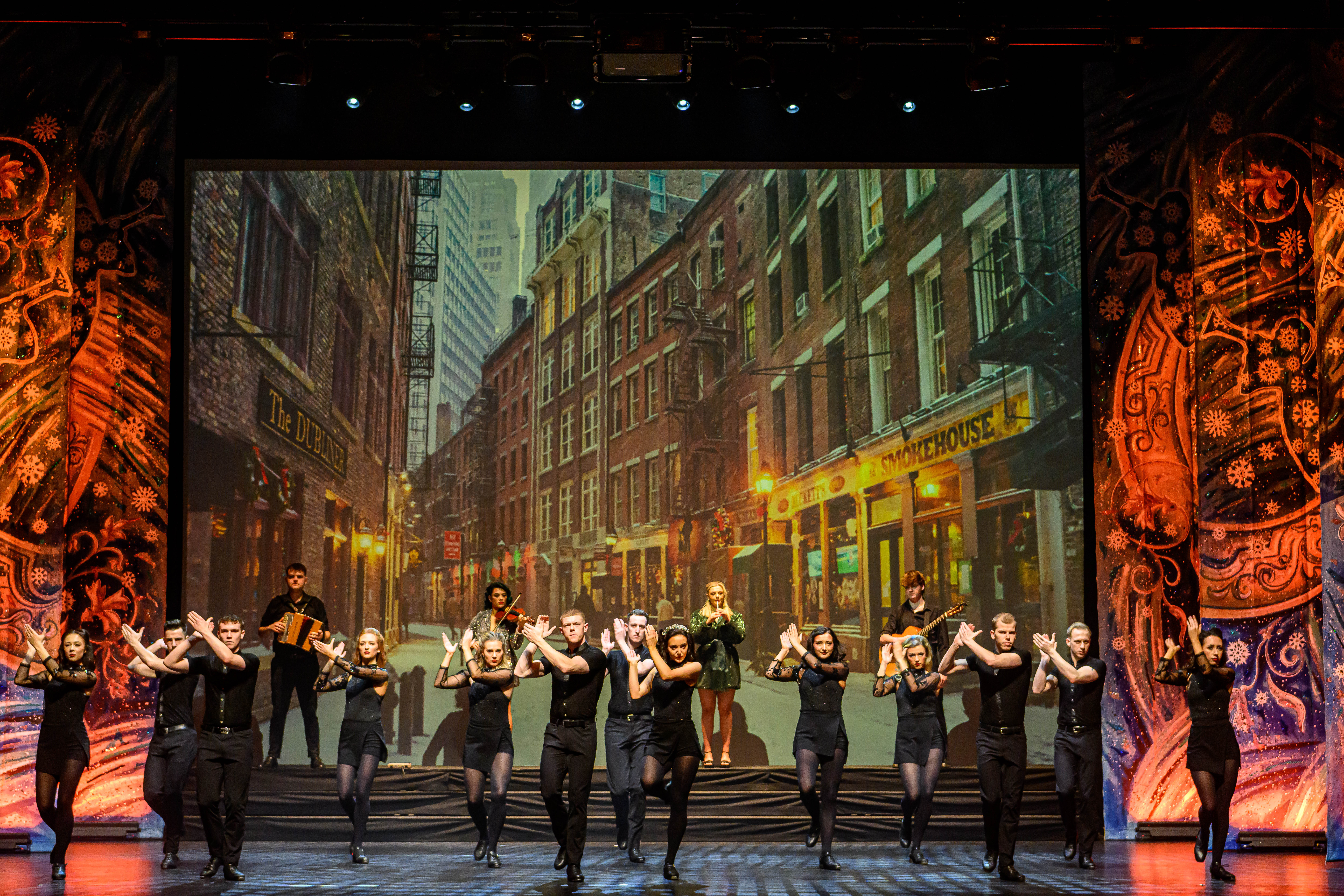 Irish dancers in action, showcasing the energy and rhythm of the dance.