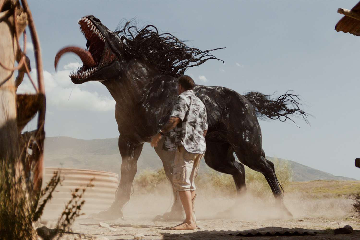 Venom in action, showcasing visual effects of &quot;Venom: The Last Dance&quot; film