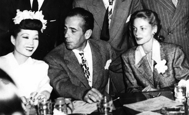Jadin Wong with Humphrey Bogart and Lauren Bacall