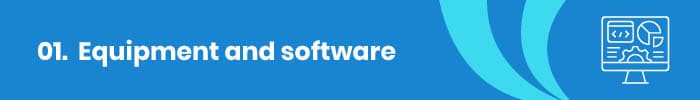 Dance studio with proper equipment and software