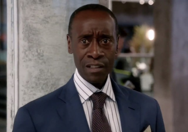 Kristen Bell and Don Cheadle in "House of Lies"