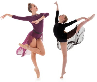Open Front Skirt Dance Costume