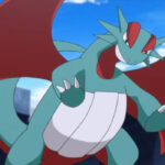 Salamence readying flight Pokemon anime battle